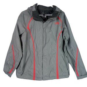 The North Face Shell Jacket Womens L Gray Waterproof Rain Gorpcore Hiking Hooded
